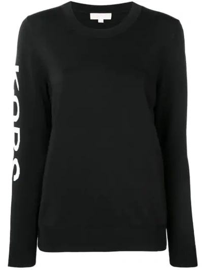 Michael Michael Kors Crew Neck Sweatshirt In Black