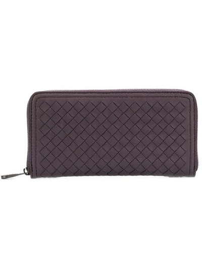 Bottega Veneta Intrecciato Continental Wallet - Purple