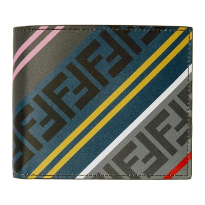 Fendi Grey And Multicolor Forever  Bifold Wallet In F0kq9 Gryml