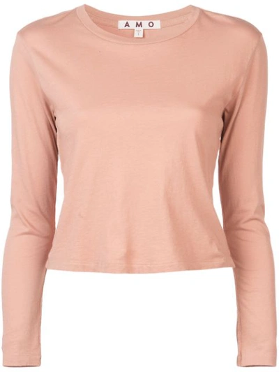 Amo Fitted Long Sleeved Top - Neutrals