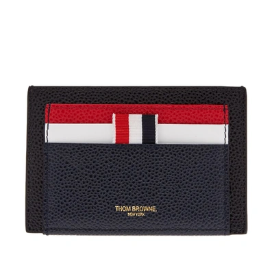 Thom Browne Double Sided Card Holder In Black