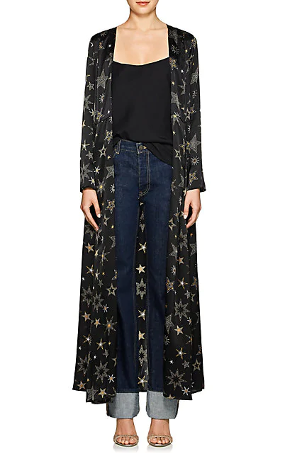 maxi cardigan silk