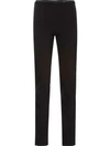 Prada Technical Fabric Trousers In Black