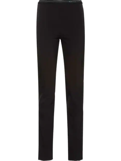 Prada Technical Fabric Trousers In Black