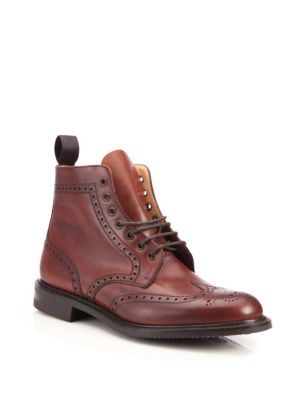 Church's Caldecott Ii Leather Wingtip Brogue Boots In Walnut | ModeSens