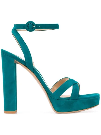 Gianvito Rossi Poppy Platform Sandals In Blue