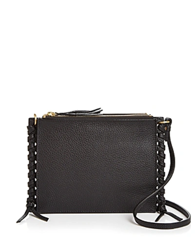 Annabel Ingall Everly Pebbled Leather Crossbody In Black/gold