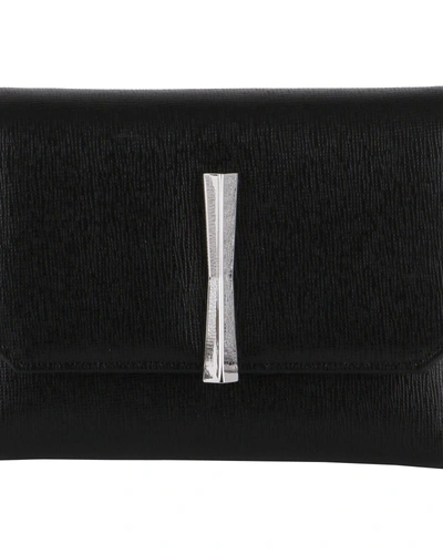 Gianni Chiarini Saffiano Leather Wallet In Black