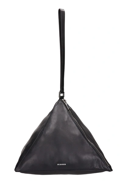 Jil Sander Triangle Clutch Bag In Black | ModeSens