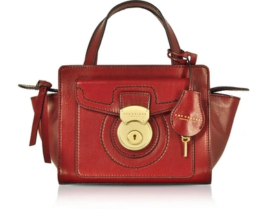 The Bridge Rufina Small Leather Satchel Bag In Red