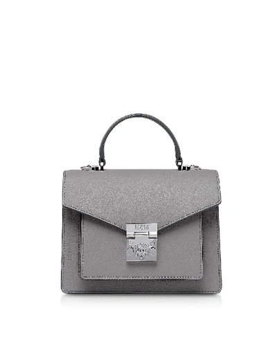 Mcm Patricia Park Avenue Small Satchel Bag In Arch Grey