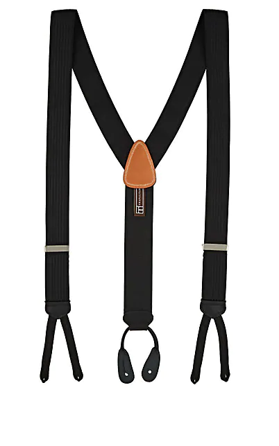 Trafalgar Formal Regal Stretch Suspenders - Black | ModeSens