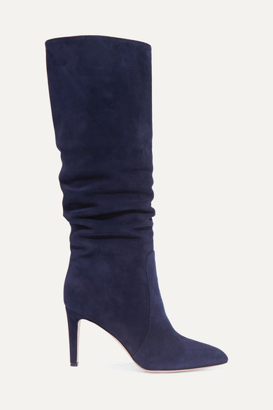 navy knee high boots