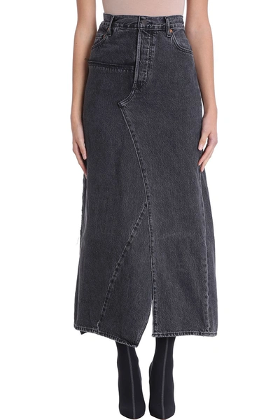 Vetements Levi's X  Patchwork Denim Skirt In Black