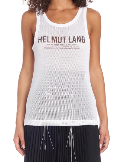 Helmut Lang 'mesh Logo Tank' Top In White | ModeSens