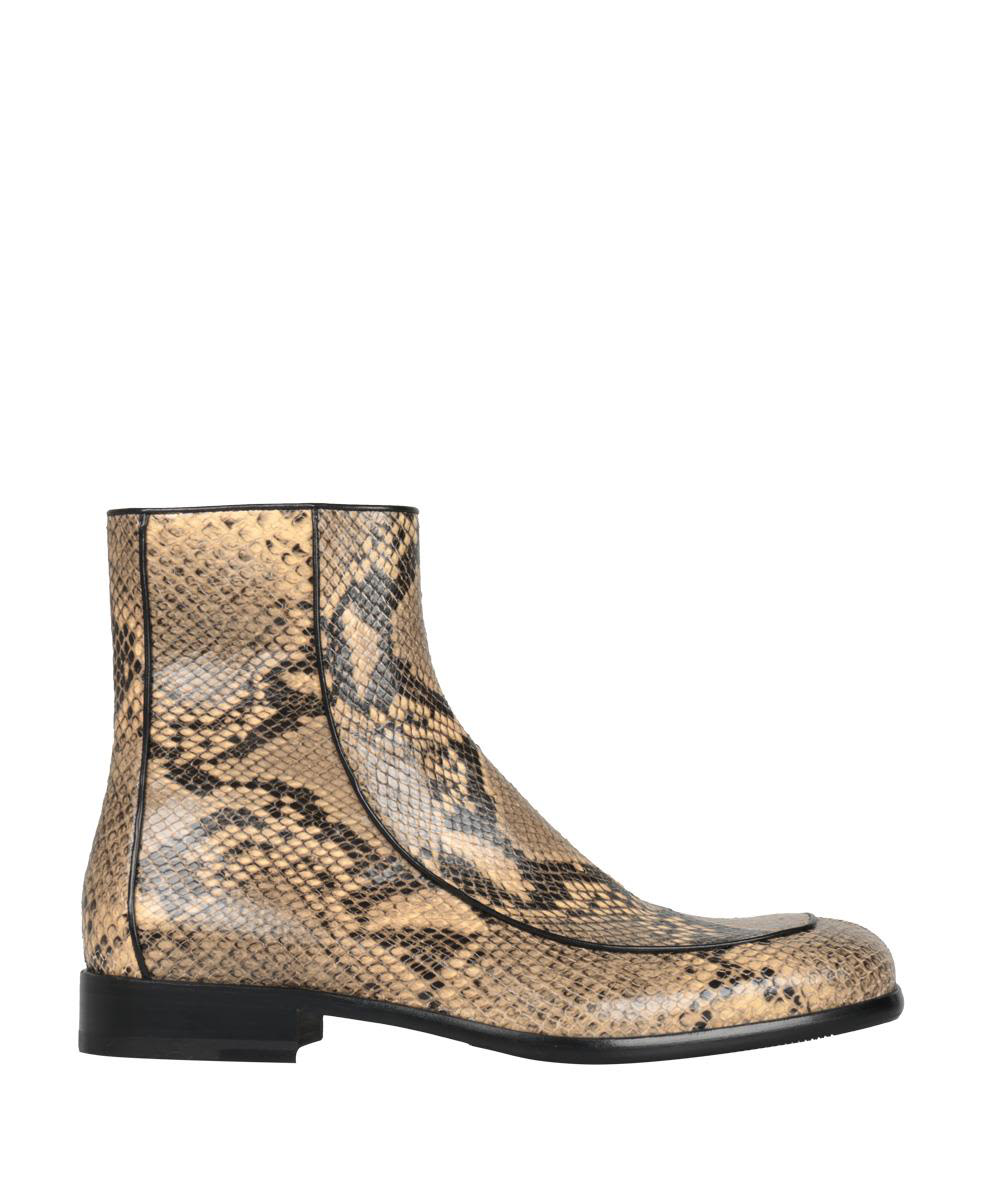 Dries Van Noten Snake-effect Leather 