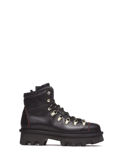 Barracuda Ankle Boot With Lug Sole In Nero