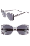 Bottega Veneta 53mm Cat Eye Sunglasses - Grey/ Grey