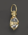 Temple St Clair 18k Yellow Gold Vine Amulet With Oval Rock Crystal And Diamonds