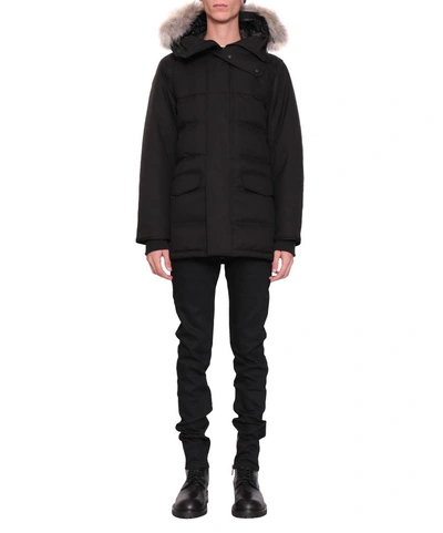 Canada Goose Fur Trimmed Clarence Parka In Nero ModeSens