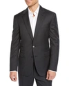 Ralph Lauren Men's Gregory Hand-tailored Wool Serge Suit In Charcoal