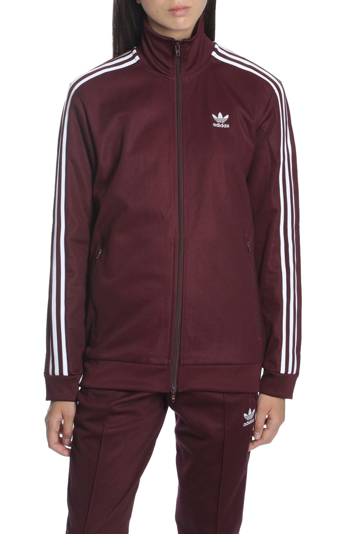 Adidas Originals Fleece In Bordeaux 