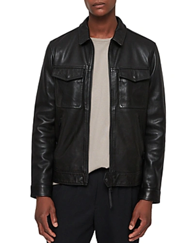 Allsaints Revelry Leather Jacket In Black
