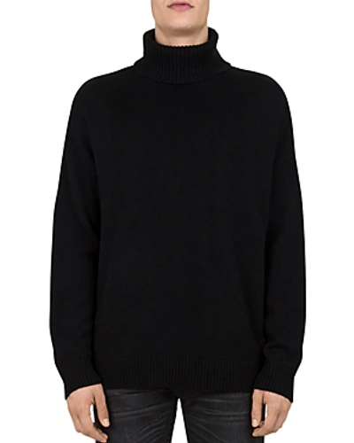 The Kooples Wool & Cashmere Turtleneck Sweater In Black