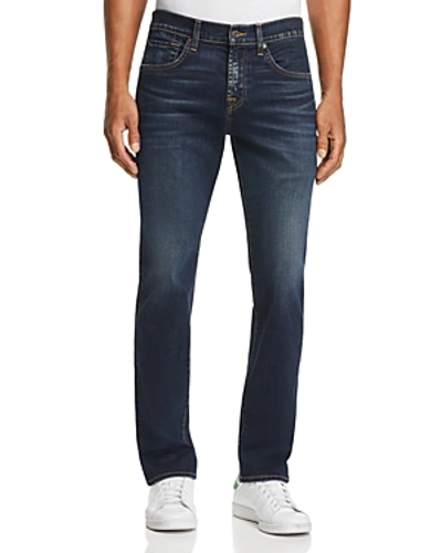 7 For All Mankind Luxe Performance Straight Slim Fit Jeans In Lone Wolf