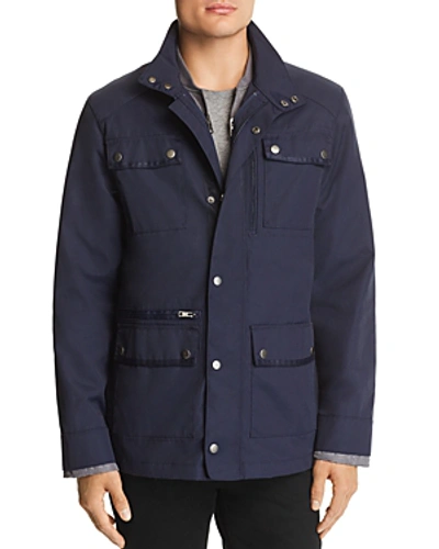 Wrk Ethan Coat With Quilted Warmer In Navy