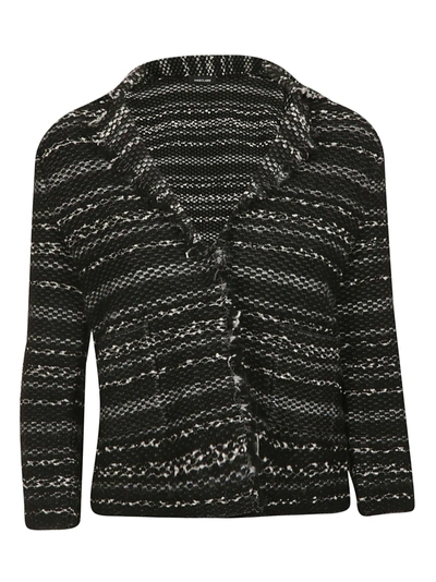 Anneclaire Striped Sweater In Black