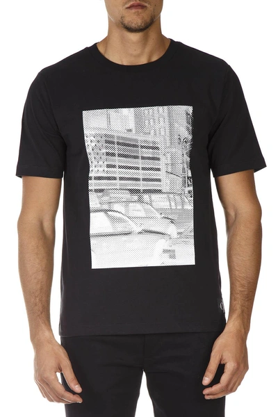 Calvin Klein Black Cotton Printed T-shirt