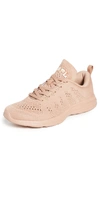Apl Athletic Propulsion Labs Athletic Propulsion Labs Women's Techloom Pro Knit Low-top Running Sneakers In Rose Dust