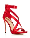Imagine Vince Camuto Women's Devin Ankle Strap High-heel Sandals In Crimson