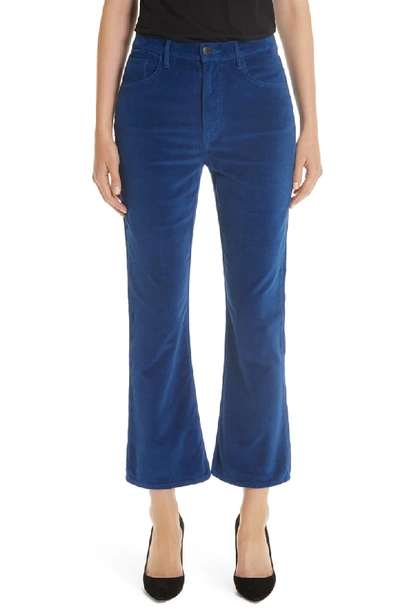 3x1 Empire Slim-fit High-rise Crop Flare Jeans In Moon Blue