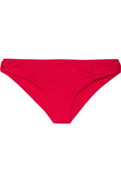Marysia Venice Twisted-side Swim Bikini Bottom In Red