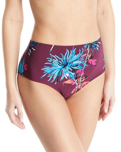 Diane Von Furstenberg New Cheeky High-waisted Floral Swim Bottoms