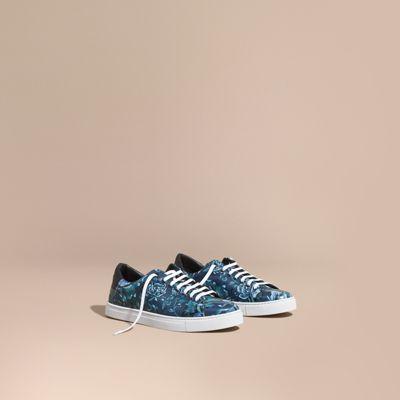 mens floral print sneakers