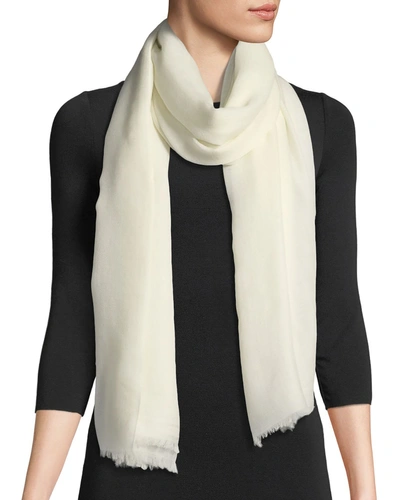 Sofia Cashmere Lightweight Cashmere Scarf In White