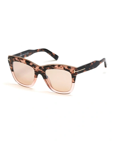 Tom Ford Julia Gradient Acetate Sunglasses In Pink