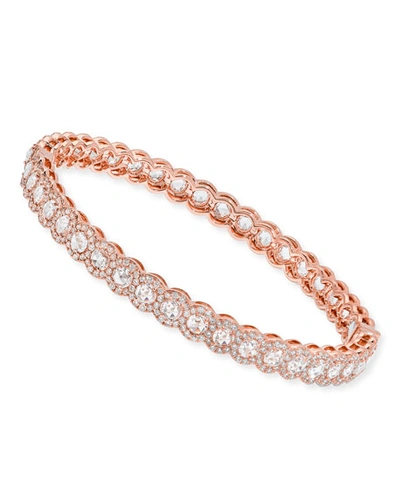 64 Facets 18k Rose Gold Scallop Diamond Bangle