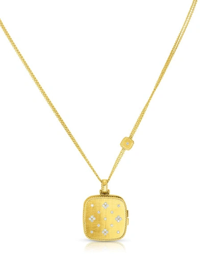 Roberto Coin 18k Yellow Gold Venetian Princess Diamond Locket Pendant Necklace, 0.35 Ct. Tw.