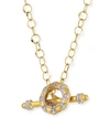 Jude Frances Lisse 18k Diamond Toggle Necklace, 18"l In Gold