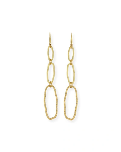 Armenta Sueno 18k Diamond Triple Drop Earrings In Yellow/black
