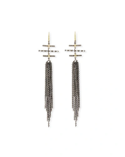 Armenta Old World Multi-bar & Chain Earrings In Yellow/black