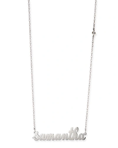 Jennifer Zeuner Abigail Personalized Diamond Necklace In Silver