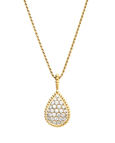Boucheron Serpent Boheme Gold Diamond Pendant Necklace In Multi