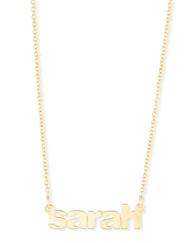 Sarah Chloe Ava Block Letter Lowercase Name Pendant Necklace In Gold