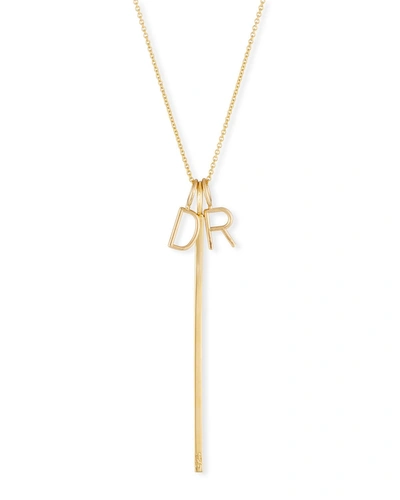 Sarah Chloe Mini Amelia 14k Gold Initial Pendant Necklace