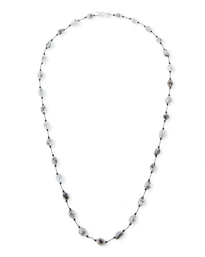 Margo Morrison Herkimer Quartz Diamond Necklace, 35"l
